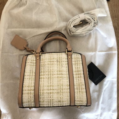 Geox pink-beige tweed handbag
