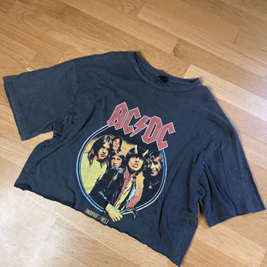T-shirt crop AC/DC