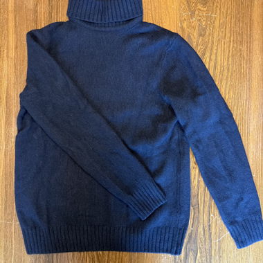 Maglione Blu Navy a Collo Alto