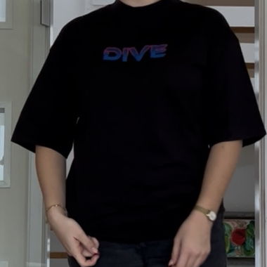 Schwarzes DIVE Oversize T-Shirt