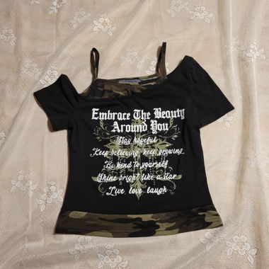Cross bedazzled top
