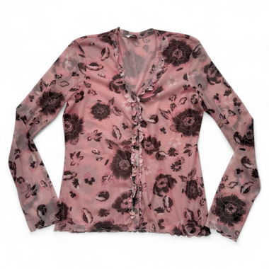 Sheer Floral Coquette Longsleeve (M)
