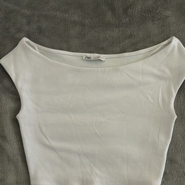 Top corto Zara bianco