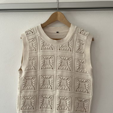 Gilet in maglia beige M