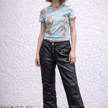 Pantaloni in Pelle Neri