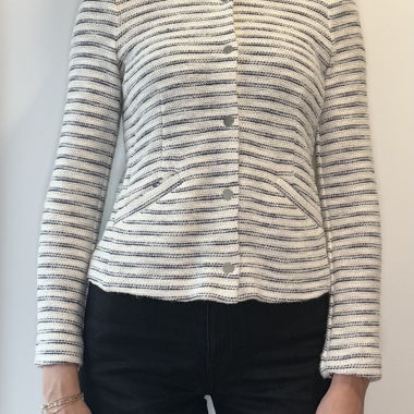 SET striped knit jacket