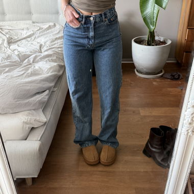 Jeans Mom vita alta blu