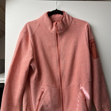 Giacca in pile arancione con zip