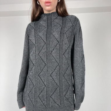 Vintage grey knitted sweater Gianfranco Ferre 