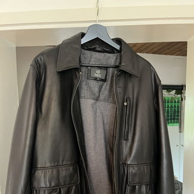 Bugatti Lederjacke, 52, Schwarz - Top Zustand!