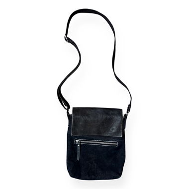 Sac bandoulière noir à rabat