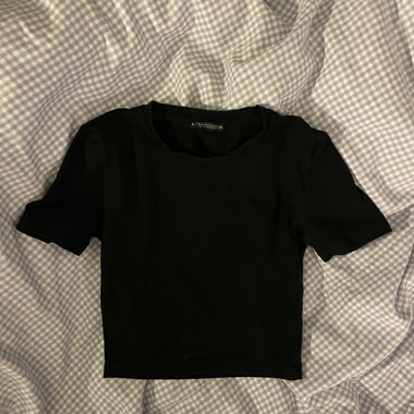 Crop Top Schwarz