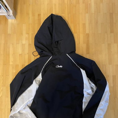 Corteiz spring jacket zip up black and white
