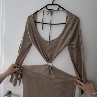 Abito in maglia beige