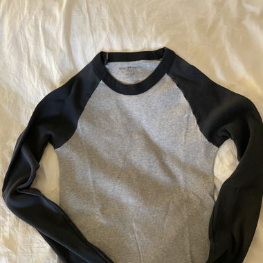 Langarm Shirt grau/blau