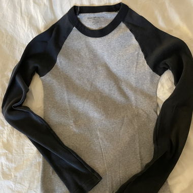 Langarm Shirt grau/blau