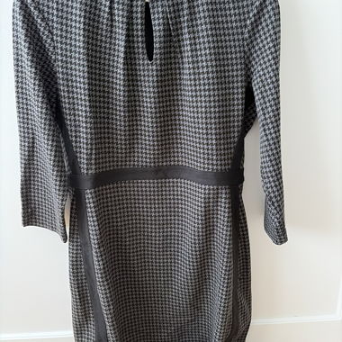 Houndstooth Dress black gray