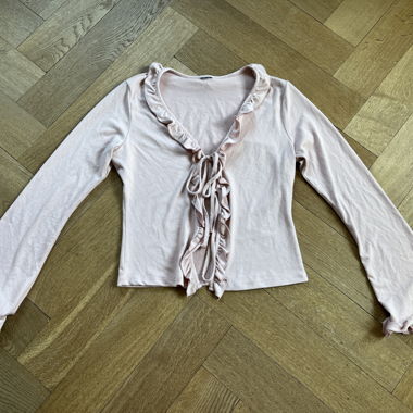 Rosa Rüschen-Longsleeve