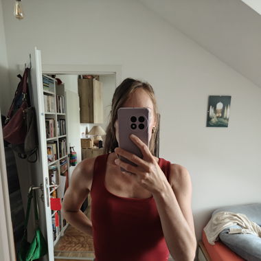 Débardeur bordeaux/rouge Zara Basic