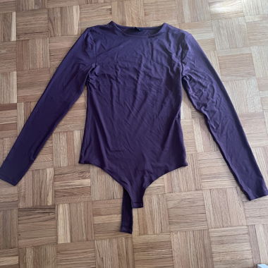 Body viola a maniche lunghe