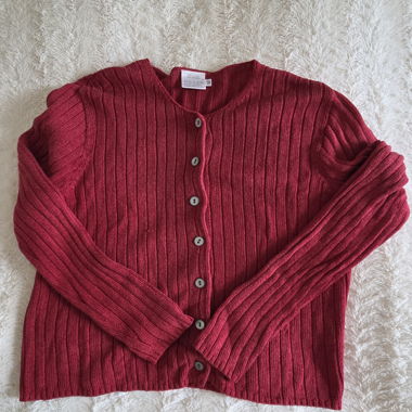 Top cardigan rouge 