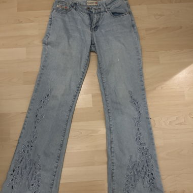 Jeans à motif y2k