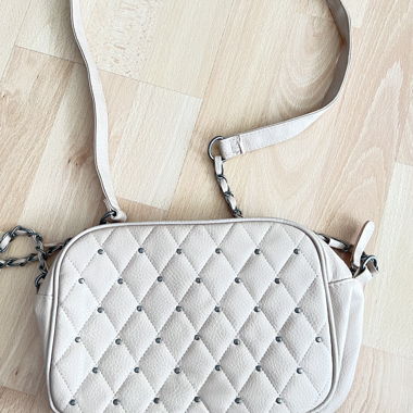 Beige Schultertasche