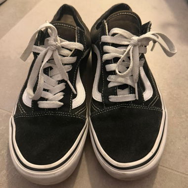 Black and White Vans Sneakers