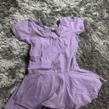 Purple children's dress with included shorts