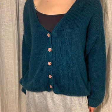 Kuschelige Woll-Strickjacke