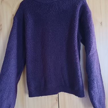Maglione in maglia rosso scuro
