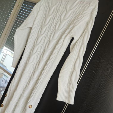 Robe pull col en V torsadés femme neuve 