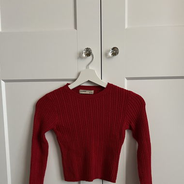 PULL & BEAR - Cropped knit sweatshirt