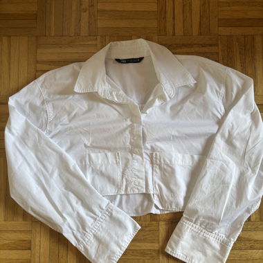 Chemise courte blanche Zara
