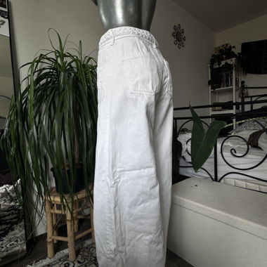 White wide jeans H&M