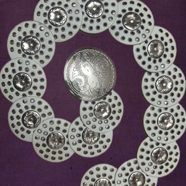 Ceinture blanc/argent années 2000