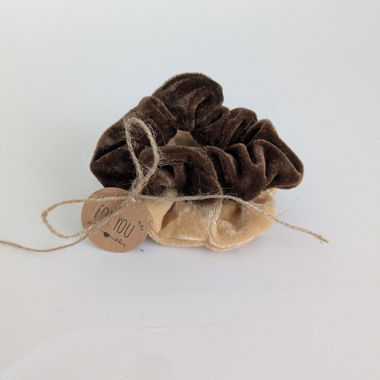 Velours Haar-Scrunchie 2er-Set