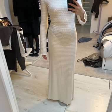 Textured White Maxi Dress