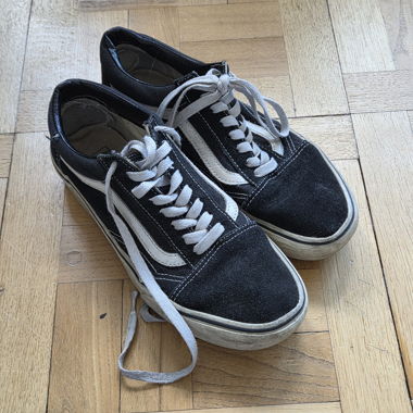 Black platform vans