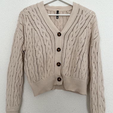 Beige Knit Cardigan