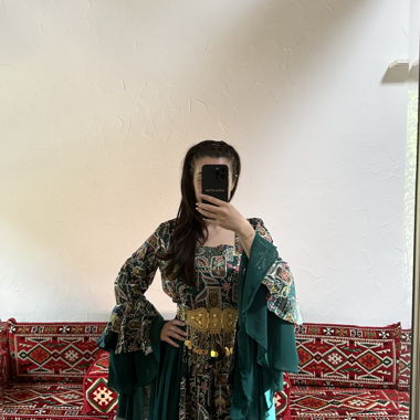 Robe longue brodée