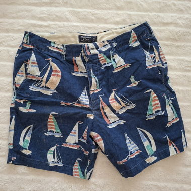 Abercrombie & Fitch Sailing Boat Pattern Shorts