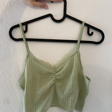 green tank top