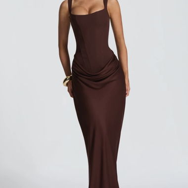 Babyboo Brown Maxi Dress
