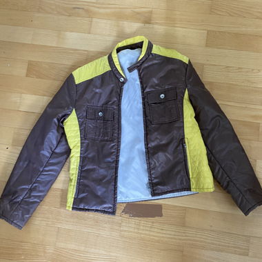 yellow brown vintage jacket S/M