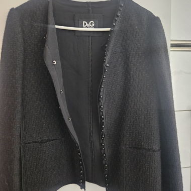 D&G black tweed jacket / boucle jacket