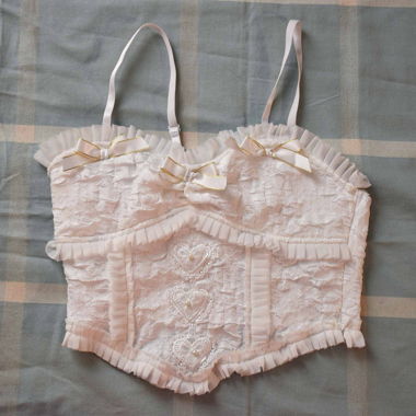 Weisses Bustier-Top aus Spitze