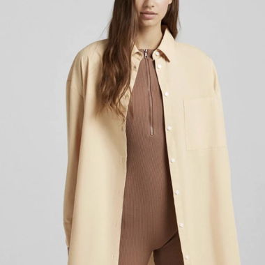 Bershka beige shirt