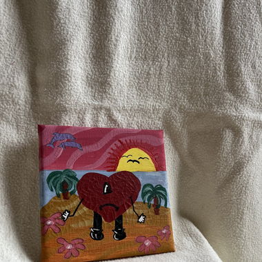 painting of Bad Bunny album cover Un verano sin ti