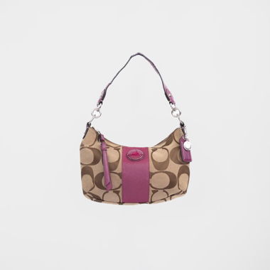 Coach Vintage Signature Pink Stripe Shoulder Bag